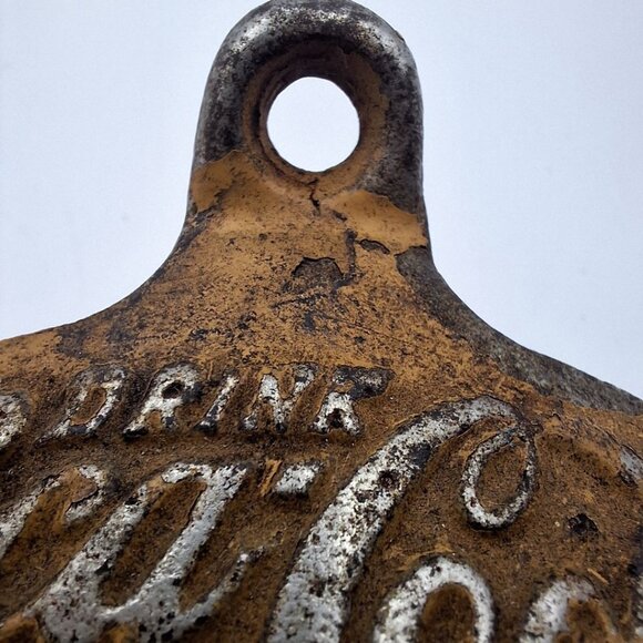 Coca Cola Bottle Opener Metal Vintage Painted Yellow 3 Inch Cast Iron Starr X - Picture 7 of 12